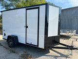 Quake 6 X 12 V-Nose Enclosed Cargo Trailer w/ Ramp Rear Door