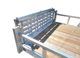 6.5 X 12 Aluminum Utility Trailer SA w/ 3-side rail & Bi-Fold Ramp Gate