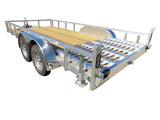 6.5 X 16 Tandem Aluminum Utility Trailer w/ 3-side rail & Ramp - Van Kam Truck & Trailer