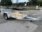 5 X 10 HD Aluminum Utility Trailer w/ 3-Side Tube Rail & Bi-Fold Ramp Gate