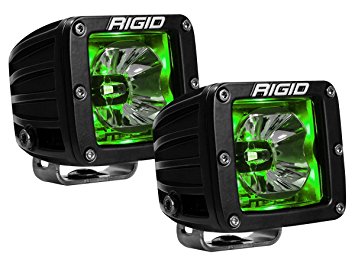 Rigid Radiance 20203 Pod LED Light Pair - Green Illuminate Background Light - Van Kam Truck & Trailer
