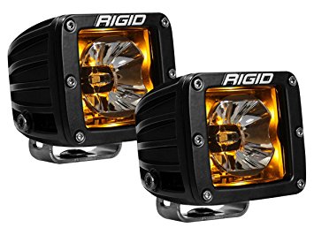 Rigid Radiance 20204 Pod LED Light Pair - Amber Illuminate Background Light - Van Kam Truck & Trailer